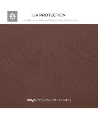 9.8ft x 9.8ft Gazebo Replacement Canopy 2 Tier Top UV Cover Coffee Color for Outsunny Gazebo Models