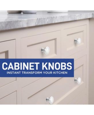 30pcs 1-1/4″ Brushed Nickel Cabinet  Rust-Proof Zinc Alloy, Modern Design with Short & Adjustable Screws for Dressers, Drawers, Cabinets