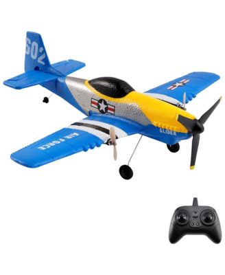 2.4G 3-Channel RC Plane with Auto-Stable 6-Axis & Durable EPP, Includes 2 Batteries