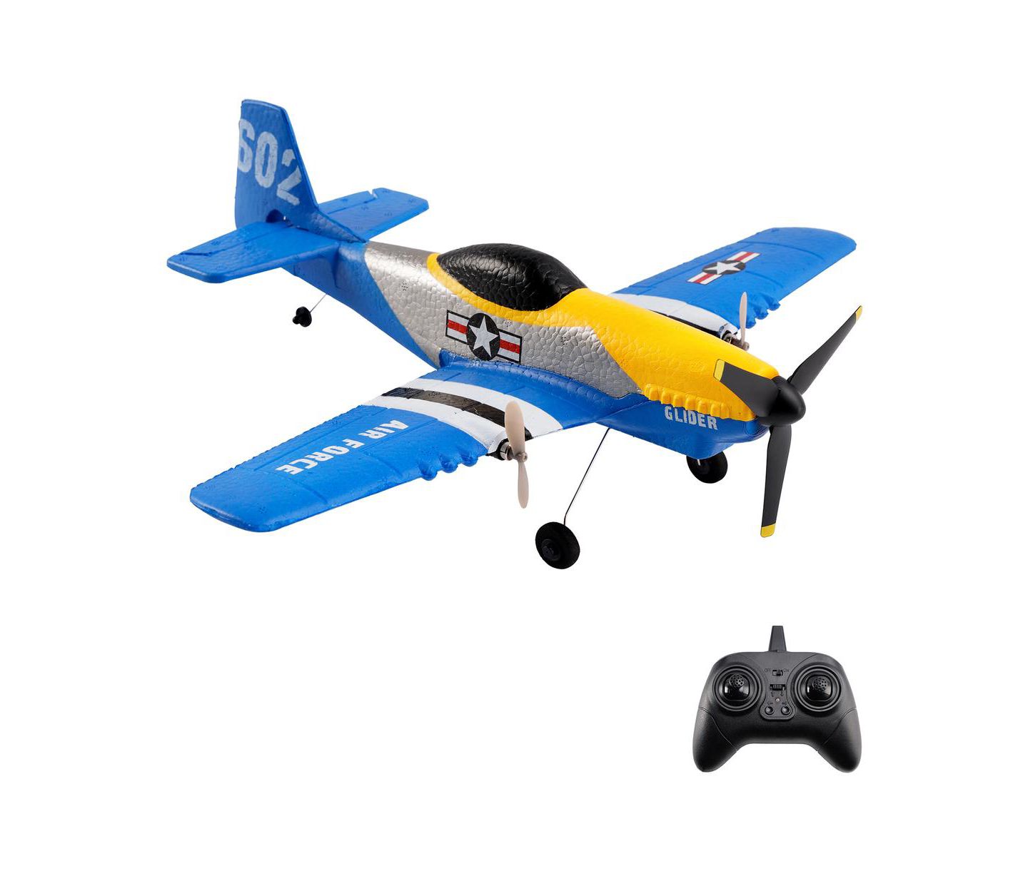 Детская игрушка Bruce & Shark P51 6-Axis Gyroscope RC Plane, цвет: Синий — фото 7