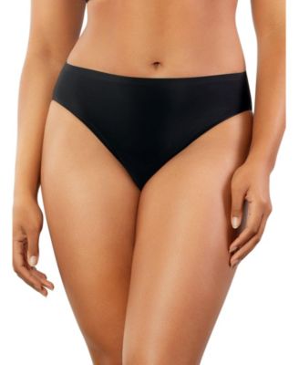 Women's Bonded French Cut PP5031 Body Smoothing Panties with No Visible Panty Lines (3 pack) - Black/Porcelain/Red