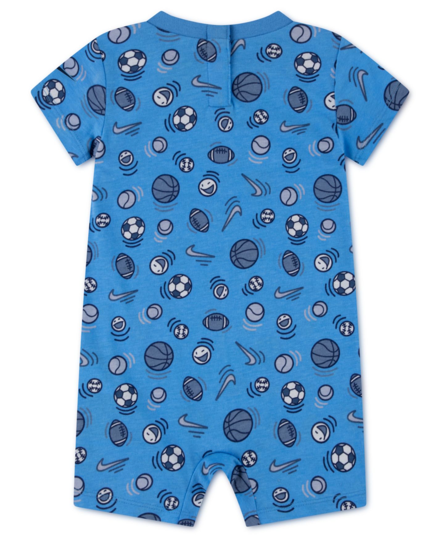 Комбинезон Nike Sport Ball Crewneck Printed Romper для мальчиков-малышей, цвет: Синий — фото 2