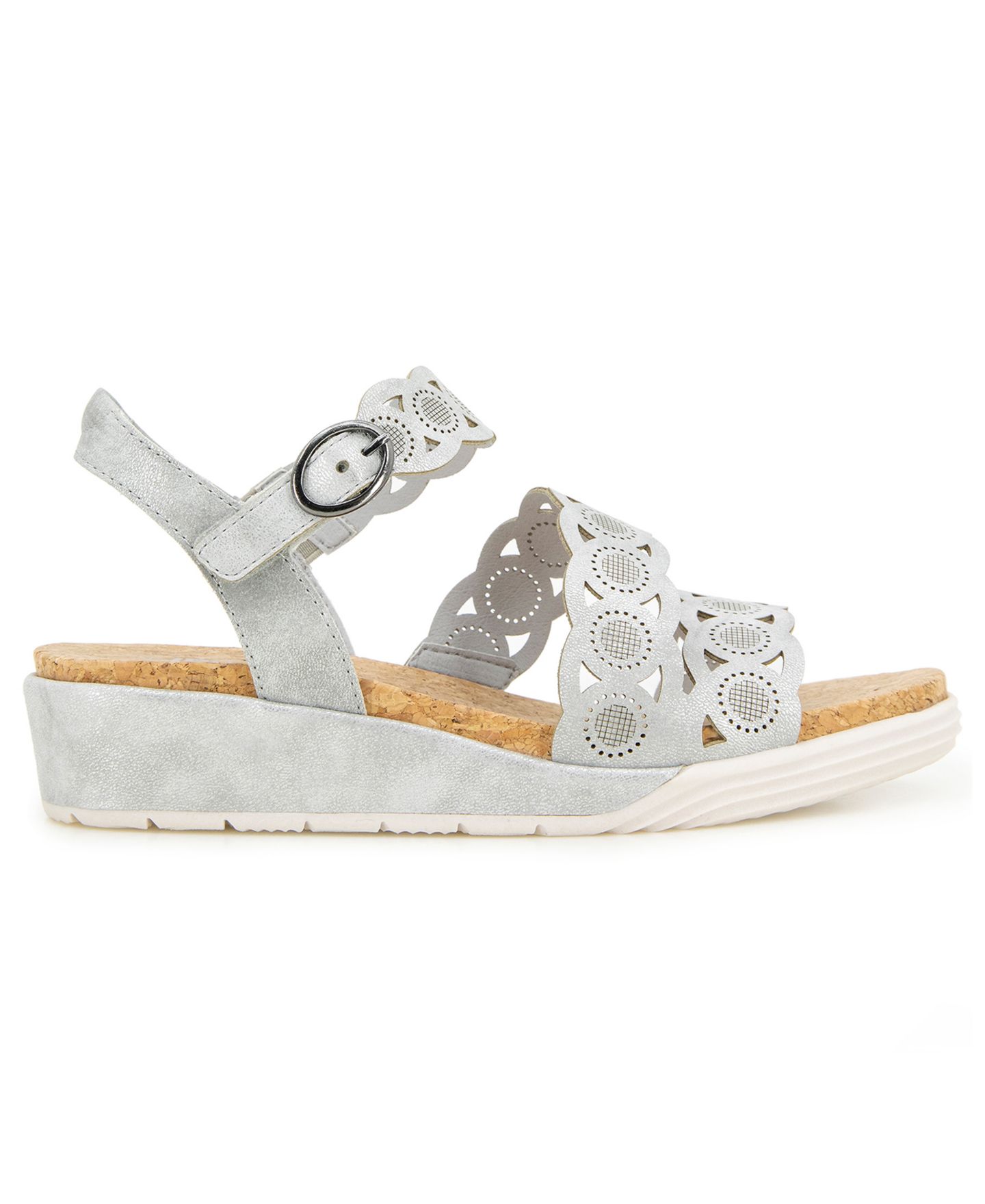 Женские сандалии JBU Winona Casual Wedge, цвет: Серебряный — фото 2