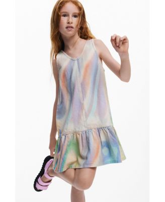 Girl's Tie-dye denim dress