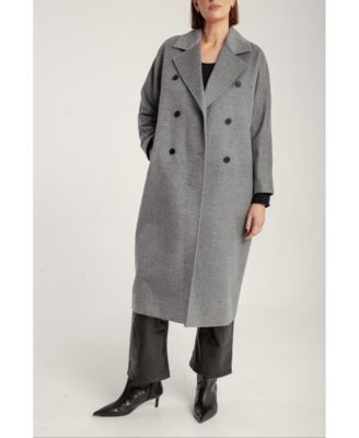Women's Cashmere Double Breasted Long Coat