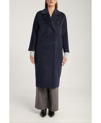 Women's Cashmere Double Breasted Long Coat