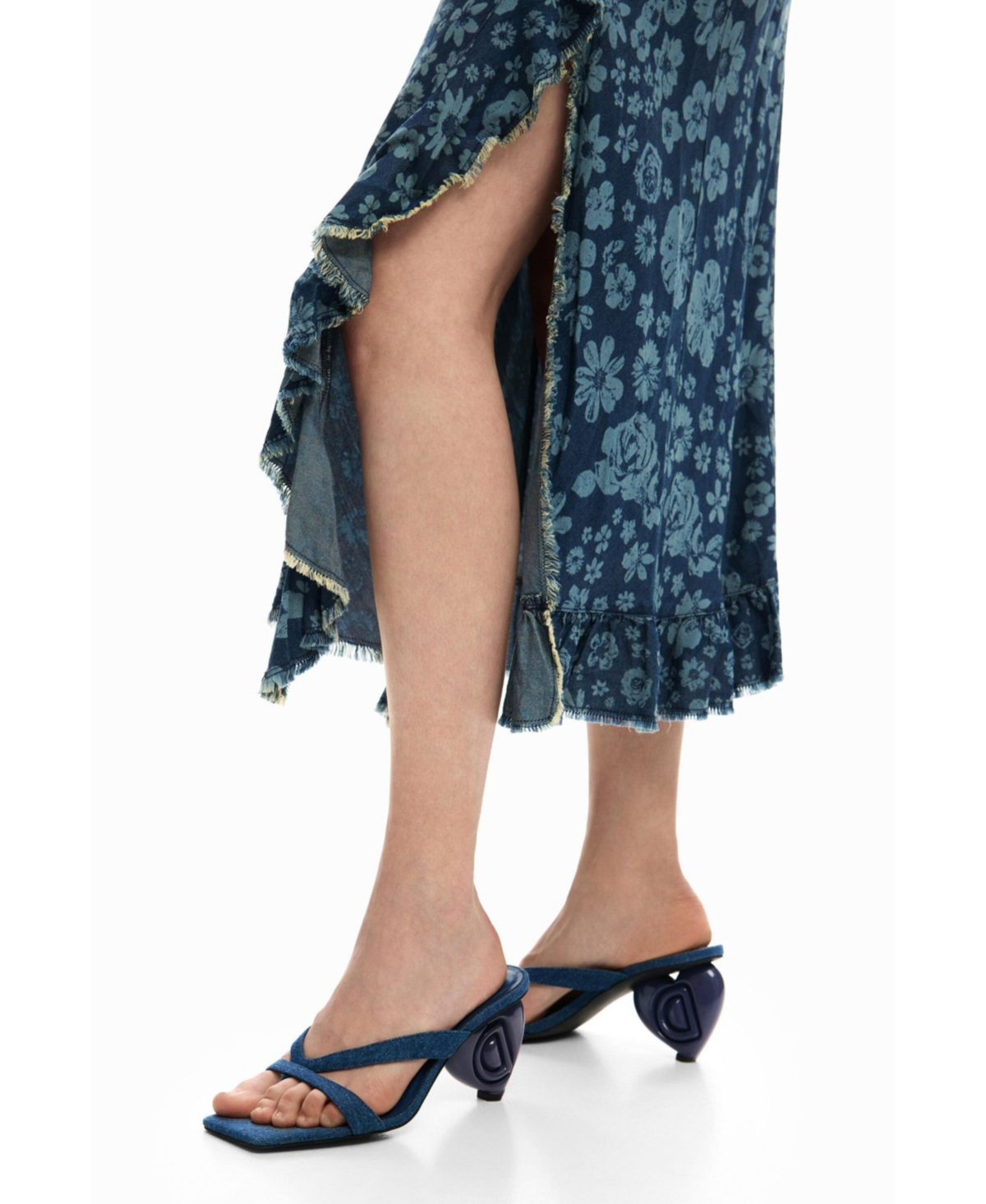 Desigual Women's Denim ruffle skirt