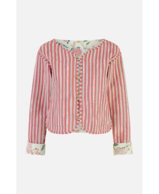 Women's Floral Reversible Cotton Quilted Jacket