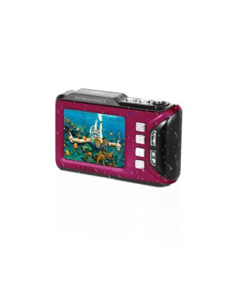Minolta MN60WP Waterproof Dual Screen Digital Camera, Magenta