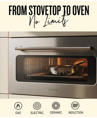 ALVA Maestro Stainless Steel Nonstick Frying Pan with Glass Lid