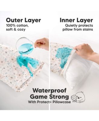 Toddler 13X18 Pillowcase, Soft Waterproof Pillow Protector Cover for Kids, Boys, Girls, Travel