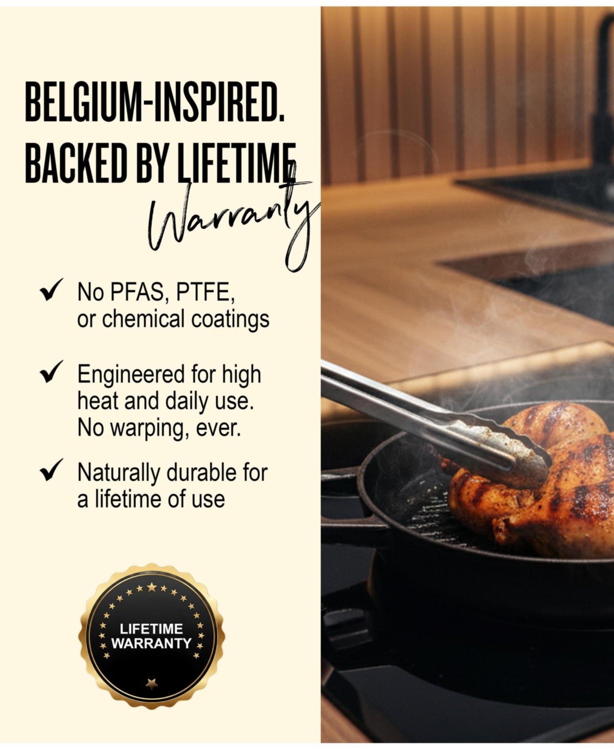 Alva Nori 11" Pre-Seasoned Cast Iron Grill Pan