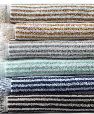 Cotton Yarn-dyed Stripe 6-Piece Bath Towel Set