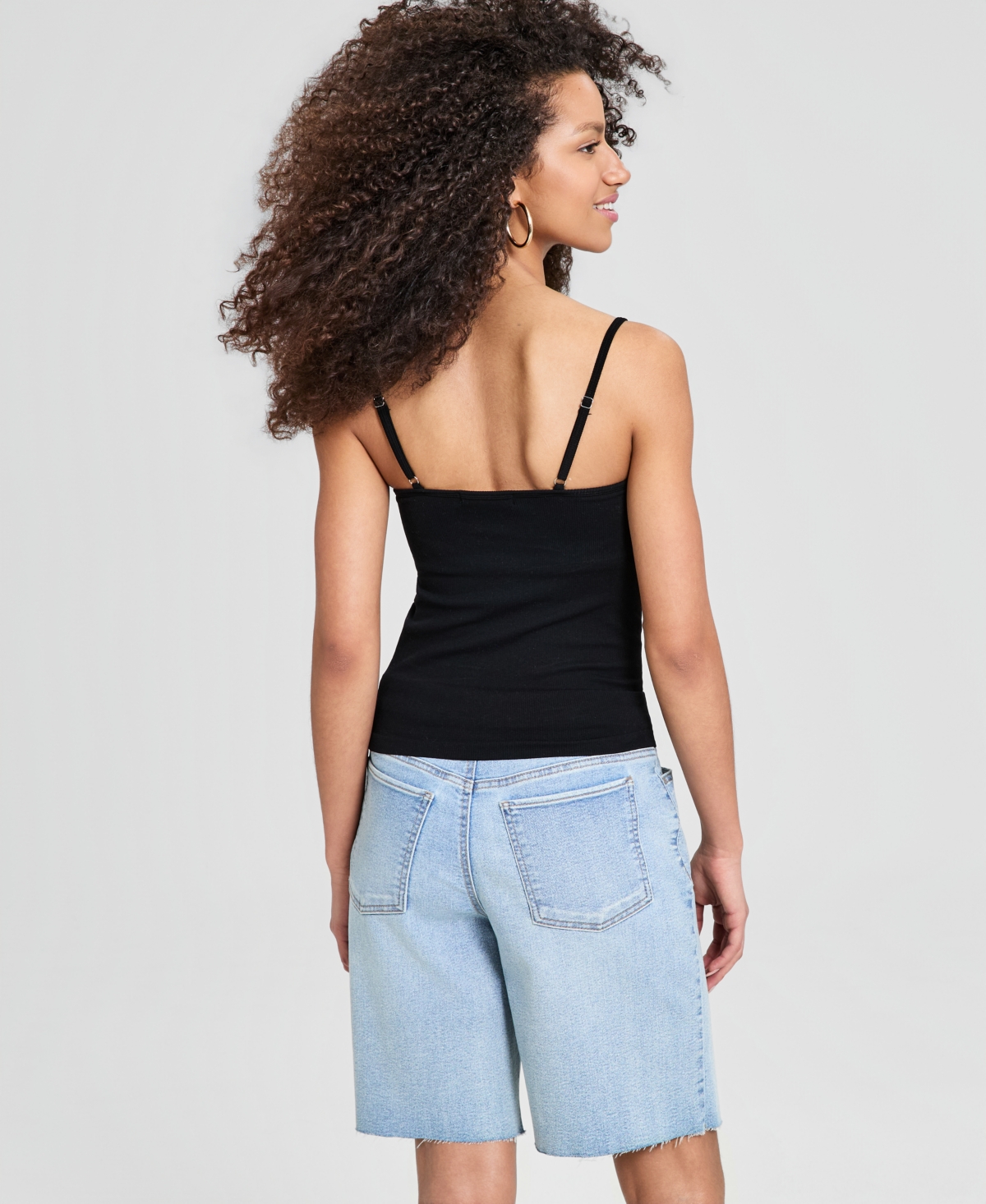 And Now This Women's Seamless Lace-Trim Rib-Knit Tank Top, Macy's Exclusive