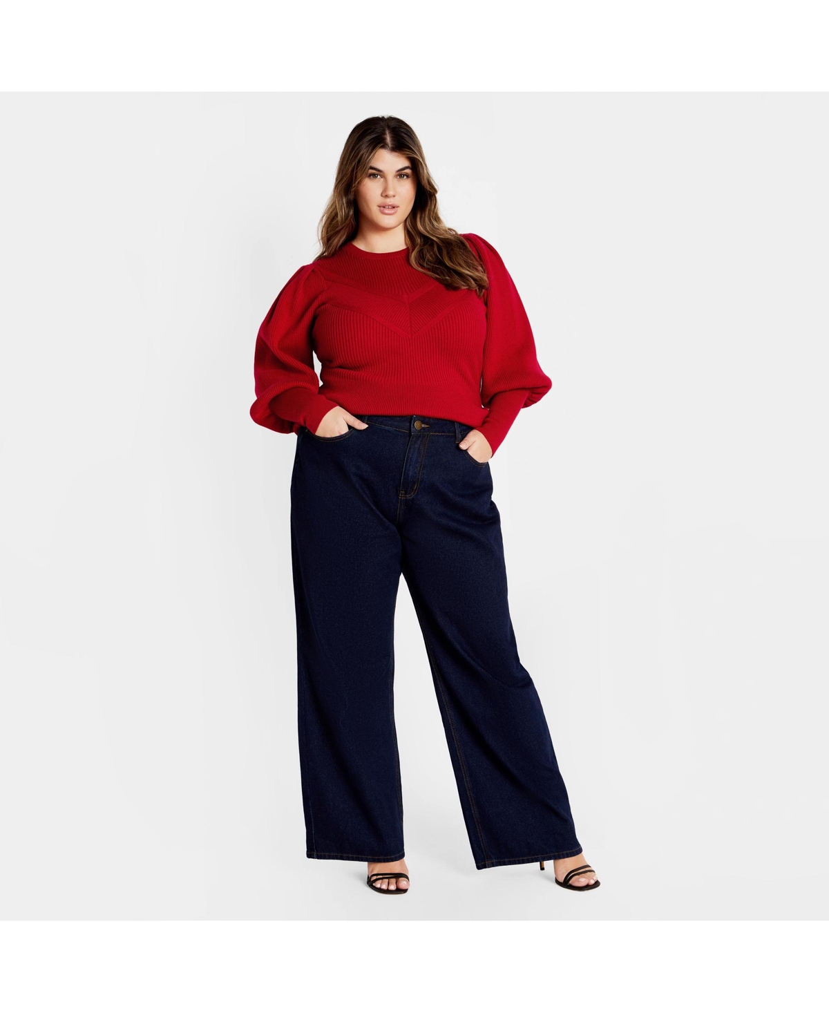 City Chic Plus Size Jojo Rib Sweater
