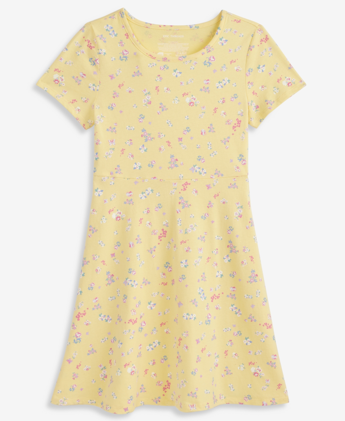 Epic Threads Girls' Xs-xl Garden Floral Printed Knit Dress, Macy's Exclusive