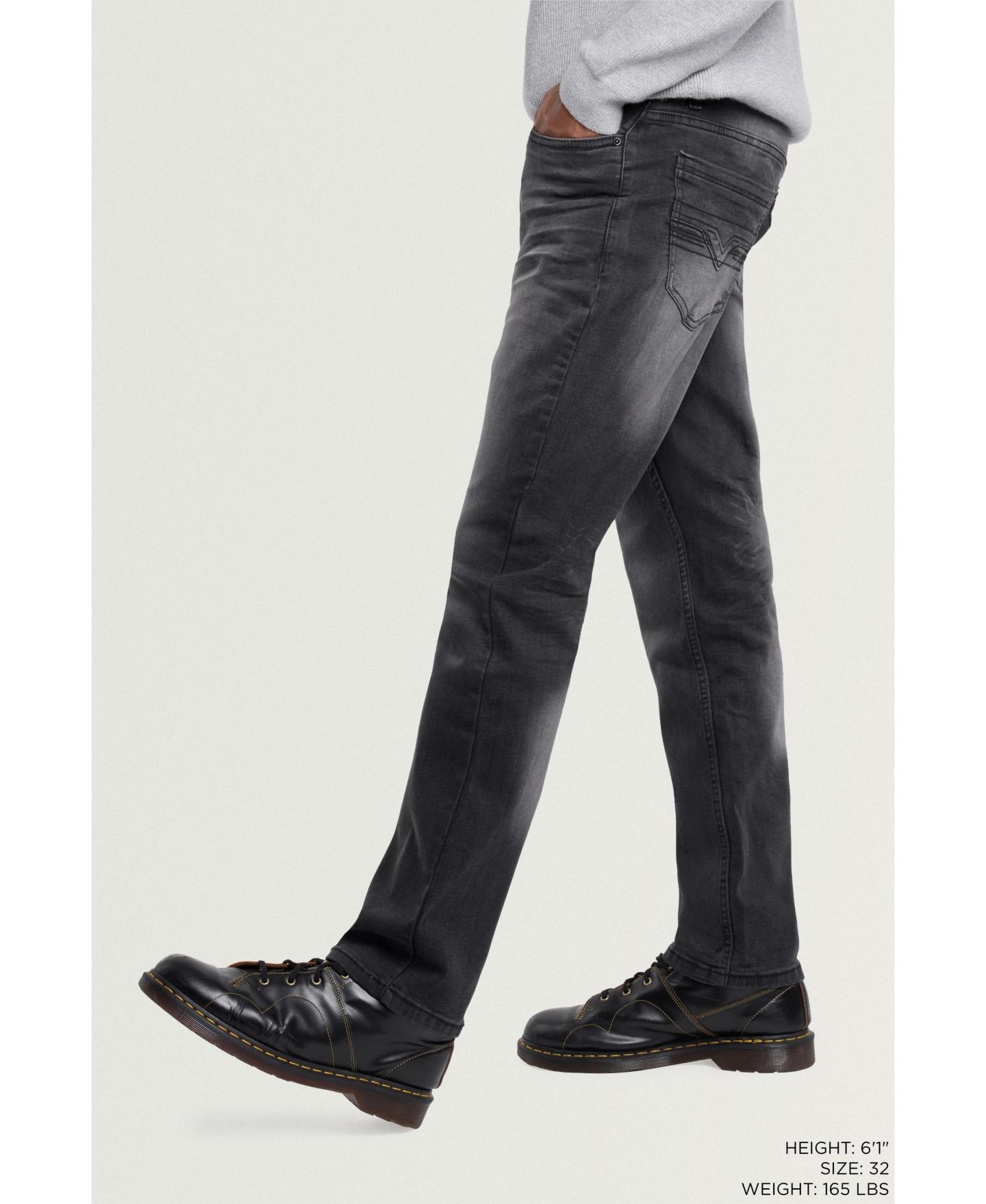 Мужские джинсы CULTURA Pieced Pockets Slim Fit, цвет: Чёрный варёный — фото 6
