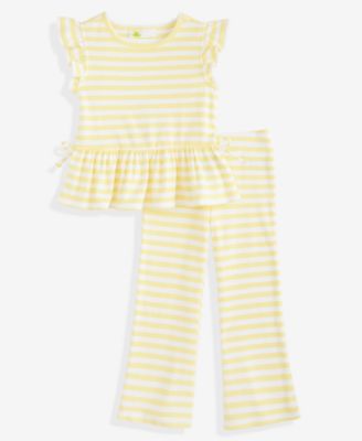 Girls' 12M-5T Striped Top and Pants, 2-Piece Set