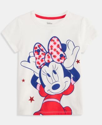 Girls' Toddler 12M-5T Minnie Mouse Gingham-Bow T-Shirt