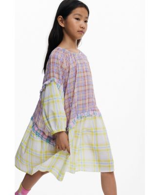 Girls Girls's Checkered dress with ruffle