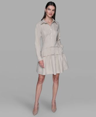 Women's A-Line Collared Short Dress