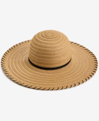 Textured Stripe Floppy Hat