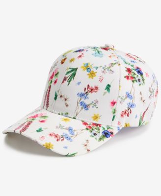 Floral-Print Twill Baseball Cap