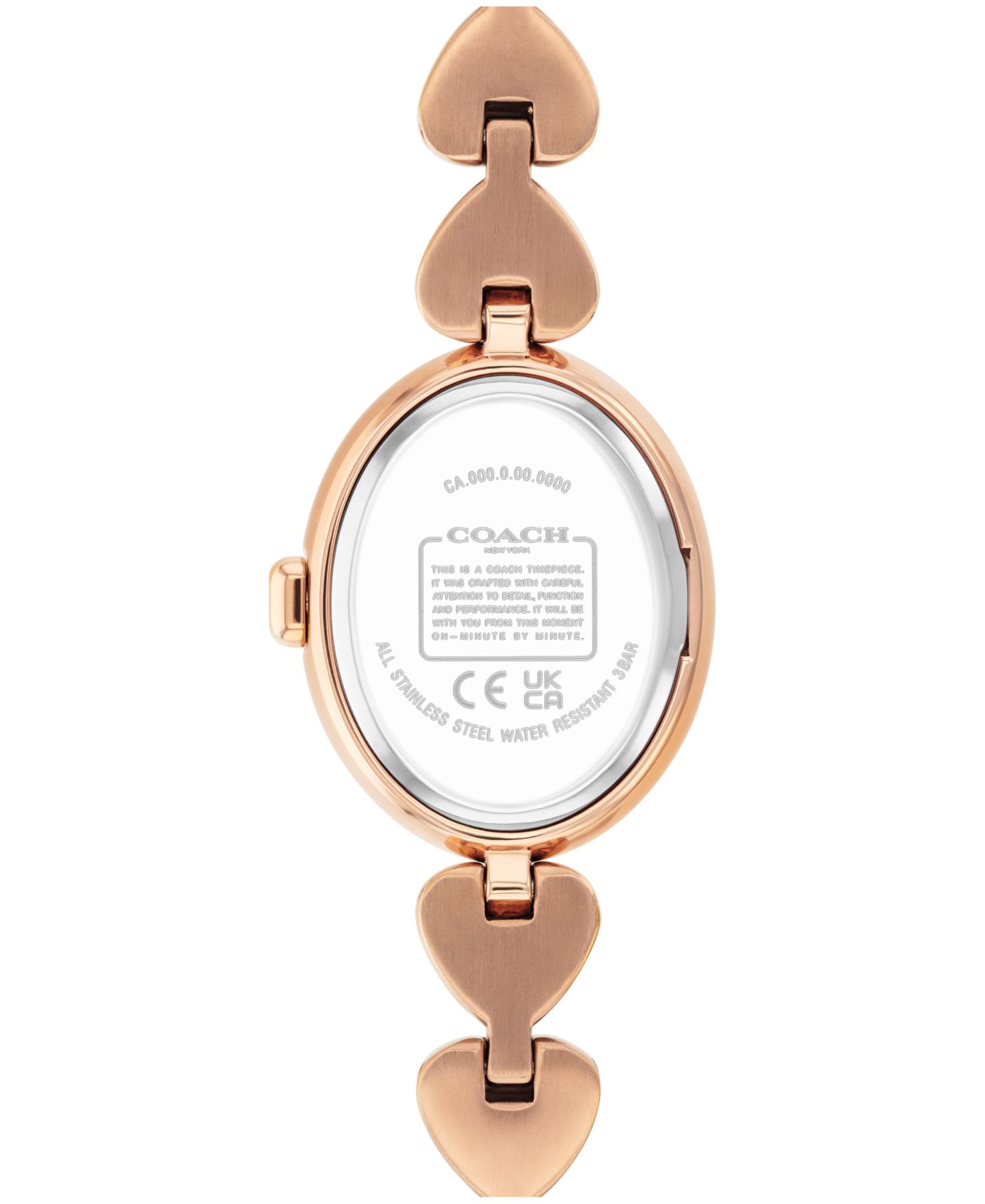 Женские часы Coach Sammy Rose Gold Tone Stainless Steel Heart Bracelet Watch, 22.5mm — фото 2