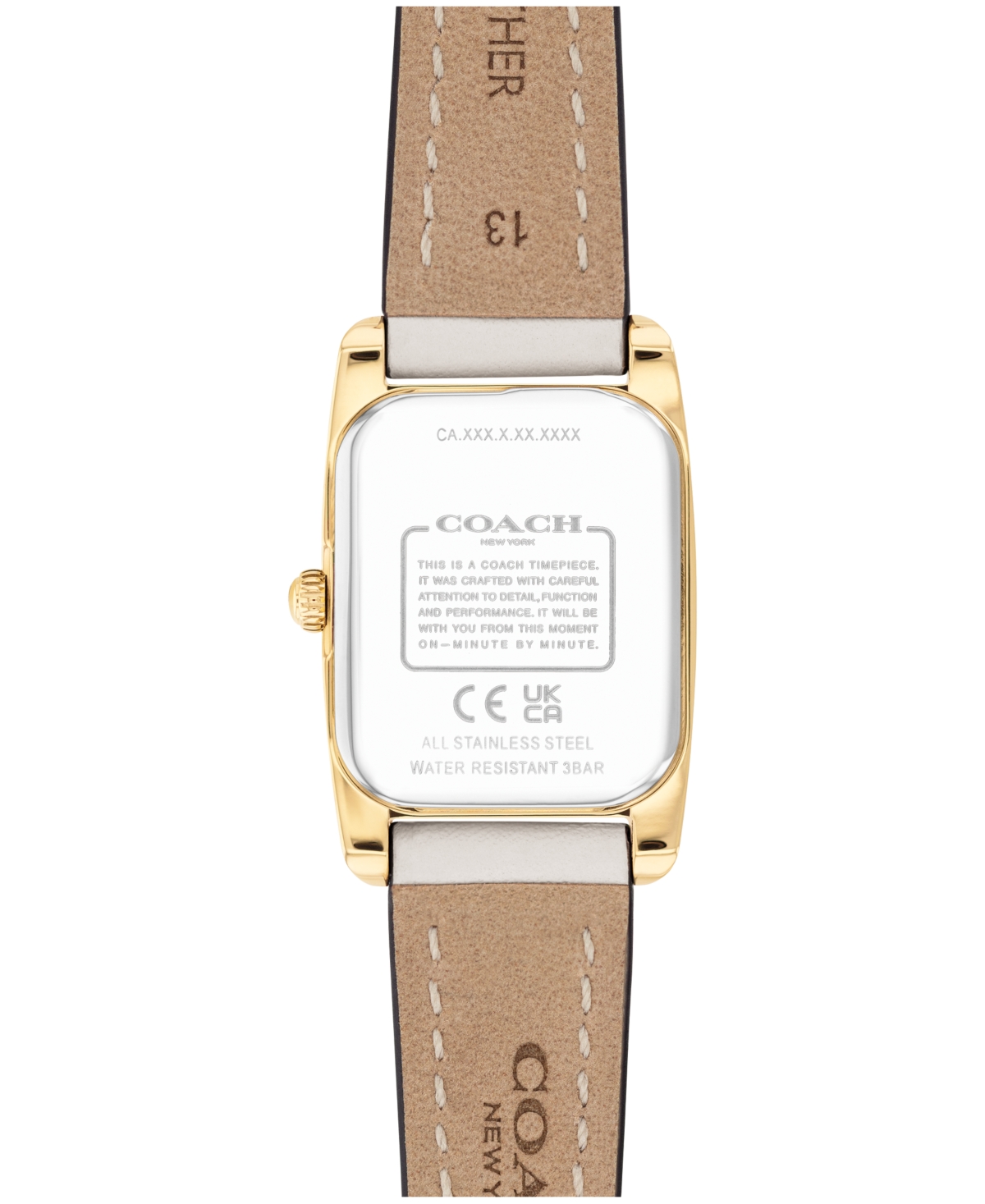 Coach Women's Reese Chalk Leather Strap Watch, 20mm
