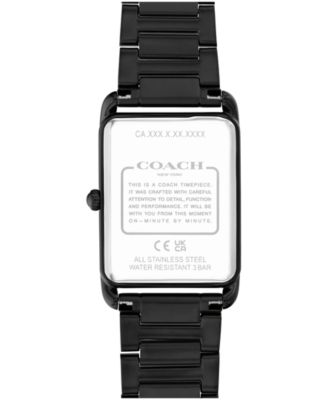 Unisex Elliot Ionic Plated Black Stainless Steel Bracelet Watch, 32x26mm