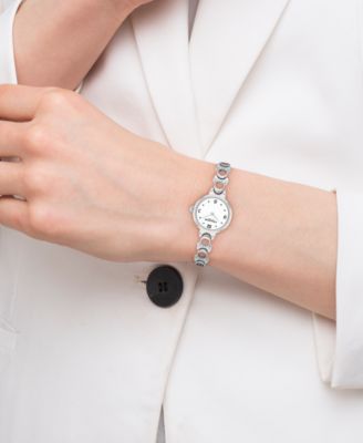 Women's Iris Silver Tone Stainless Steel Bracelet Watch, 22.5mm