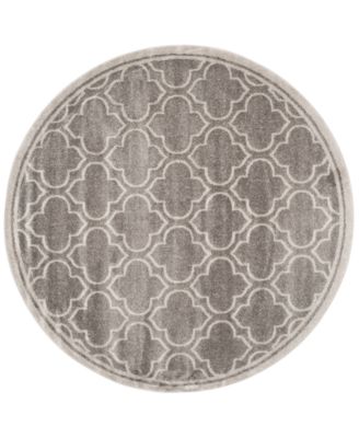  Amherst Indoor/Outdoor AMT412C Grey/Light Grey 7' x 7' Round Area Rug