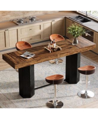 70.9" Extra Long Bar Table, Industrial Counter Height Table
