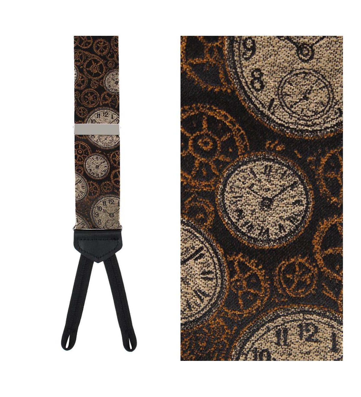 Trafalgar Men's Horologe Novelty Silk Formal End Suspenders