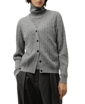 Women's Cable-Knit Baby Cashmere Cardigan