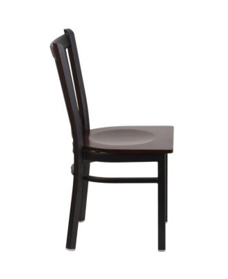 Vertical Back Metal Restaurant Dining Chair