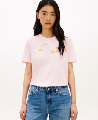 Women's Graphic Floral Crew Neck T-Shirt