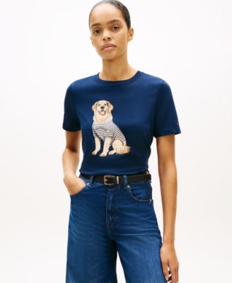 Women's Graphic Dog Print T-Shirt