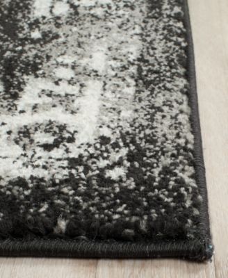 Evoke EVK256R Black/Grey 8' x 10' Area Rug