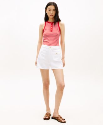 Women's Gold-Tone Button Tank Top