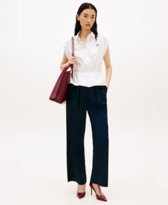 Women's Smocked Waist Shirt