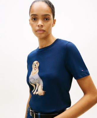 Women's Graphic Dog Print T-Shirt