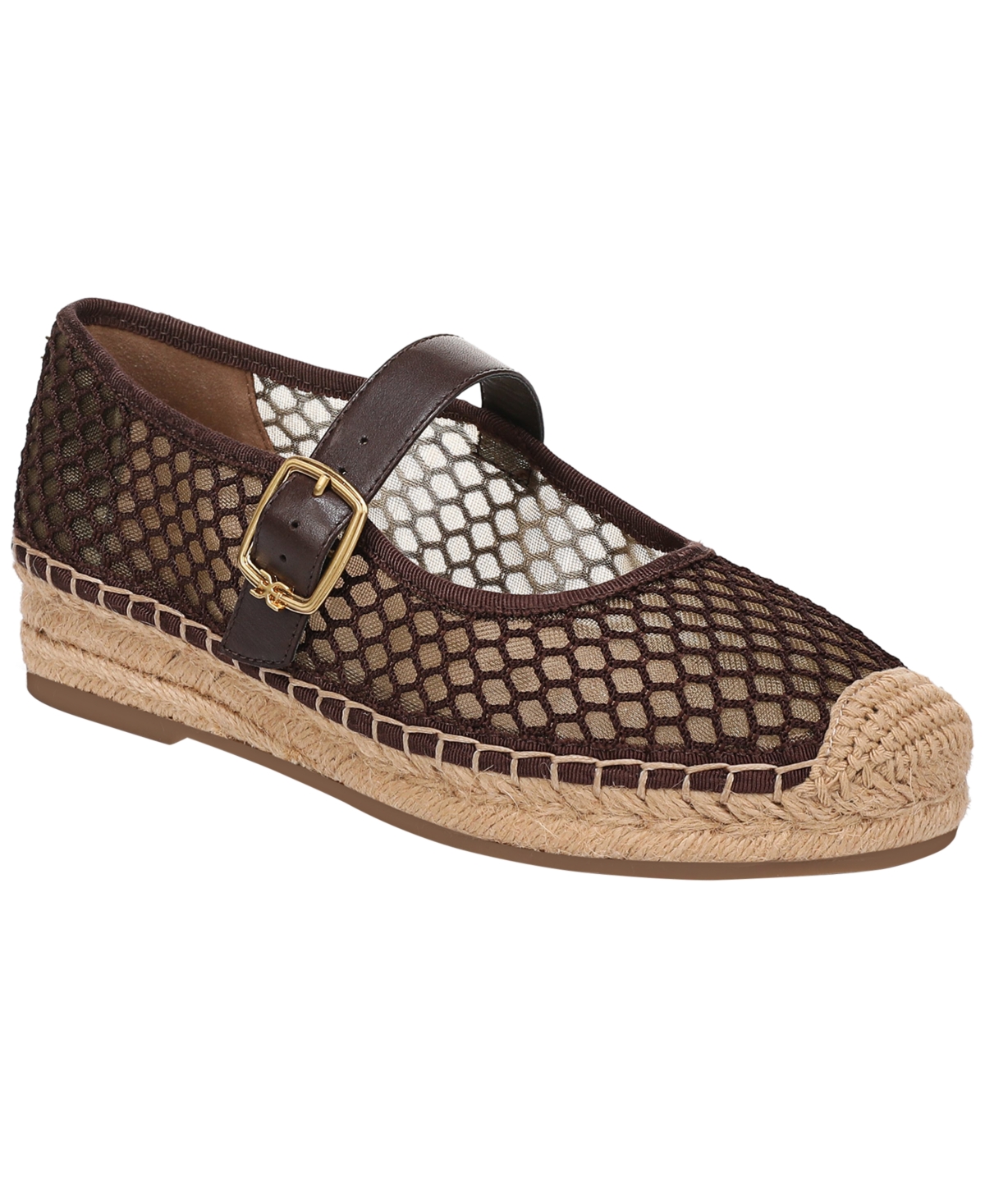 Sam Edelman Women's Mackie Mary Jane Espadrille Flats - Cafe Noir