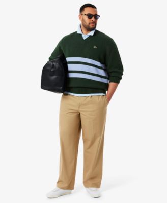 Men's Striped V-Neck Sweater