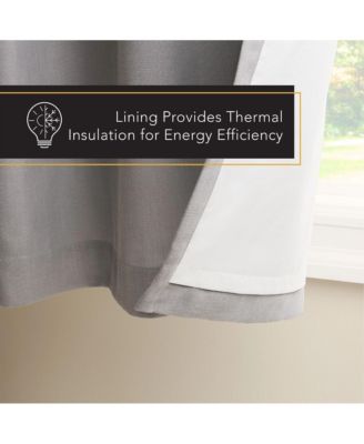 Arlo Linen Solid Linen 100% Blackout, Back Tab/Rod Pocket Top Curtain Panels 50"x96" (Set of 2)