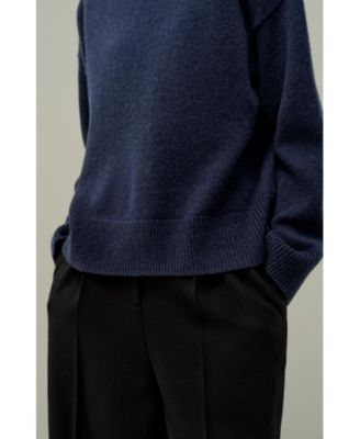 Women's Oversized Crewneck Wool-Cashmere Sweater