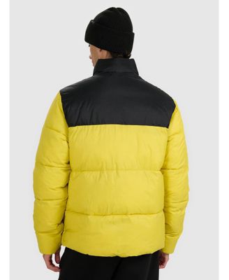 Men's jacket with synthetic filling - yellow
