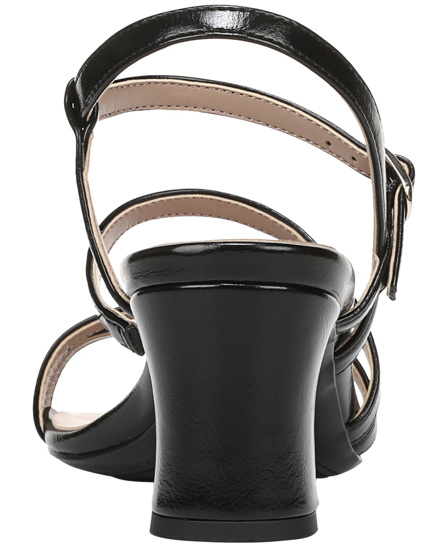 Женские сандалии Naturalizer Nellie Strappy Dress Sandals, цвет: Чёрная искусственная кожа — фото 3