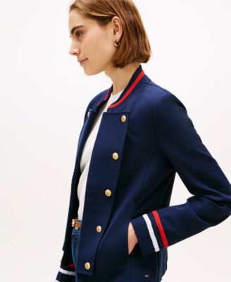 Women's Open Band High Collar Jacket