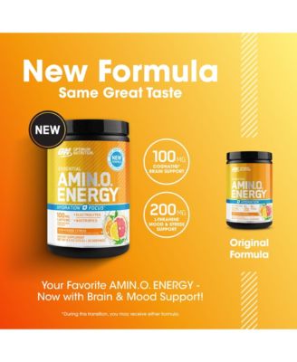 Essential Amino Energy Hydration Plus Focus Powder, Sun-Kissed Citrus, 30 Servings